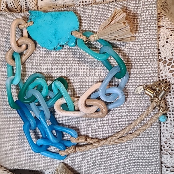 17-Item Gold & Turquoise Jewelry lot: J.Crew, Stella & Dot, V.S, Chico's & more!